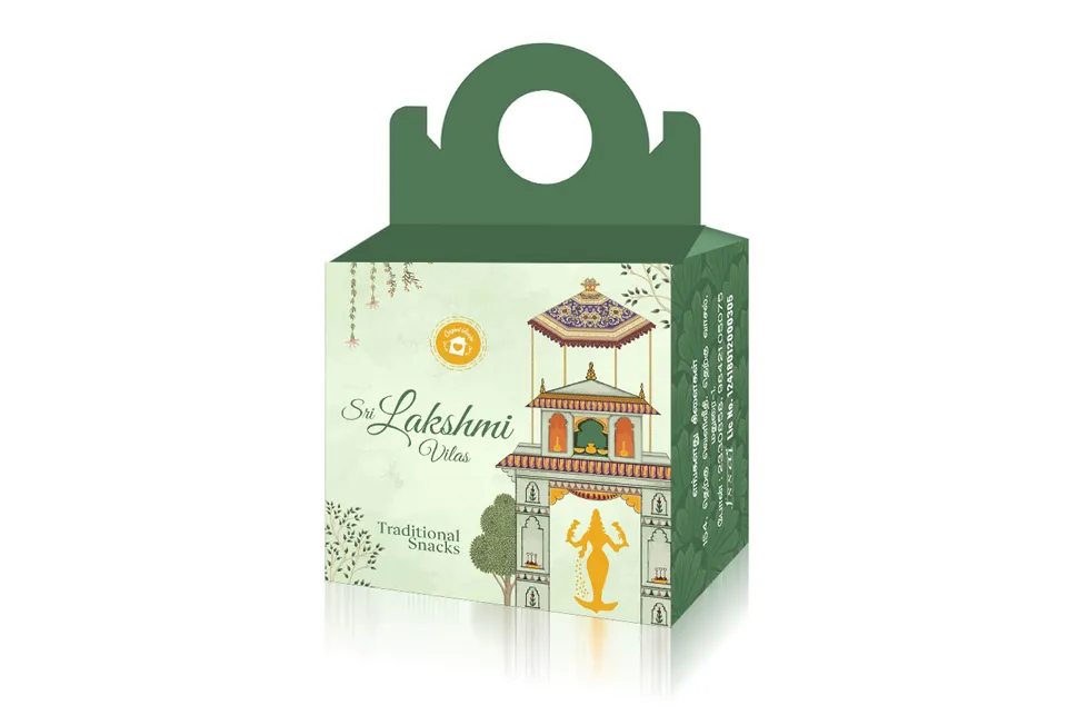 Sri Lakshmi Vilas Snack Box with Handle