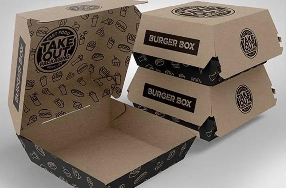 Fast Food Take Out Burger Box