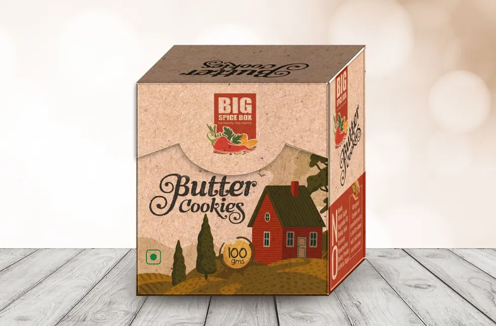 100 Gms Butter Cookies Packaging Box