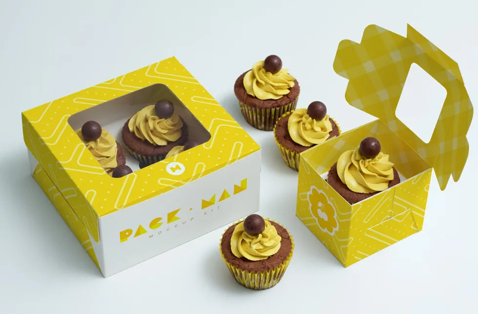Packman Cup Cake Packaging Box