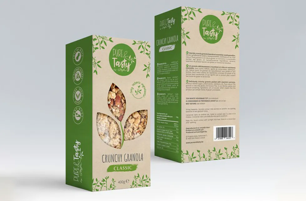 Pure and Tasty Granola Packaging