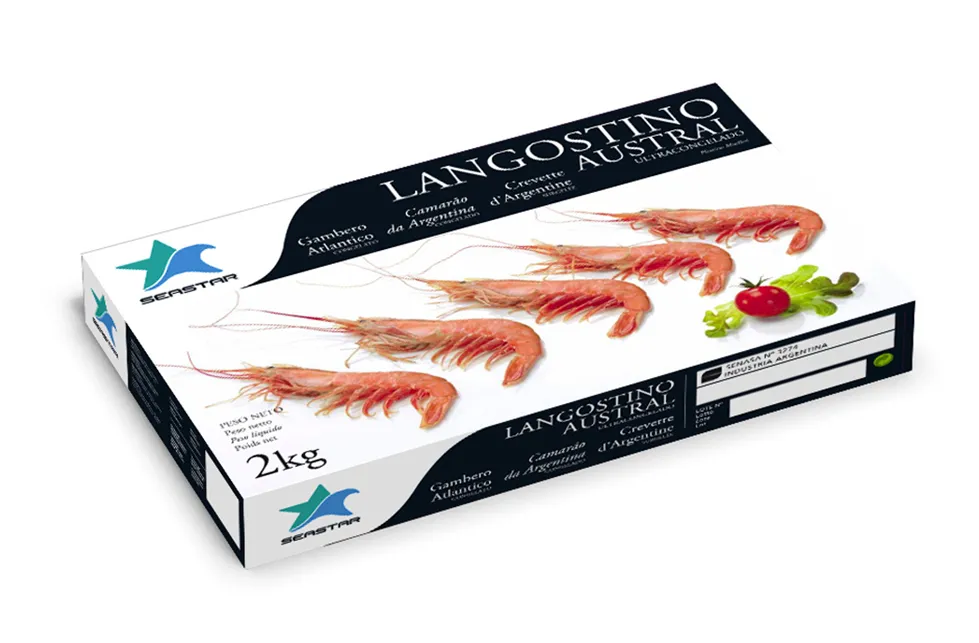 Langostino Austral Sea Food Packaging Box