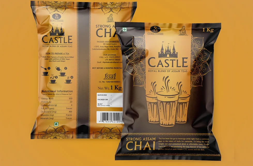 Castle Royal Blend Tea Powder Box