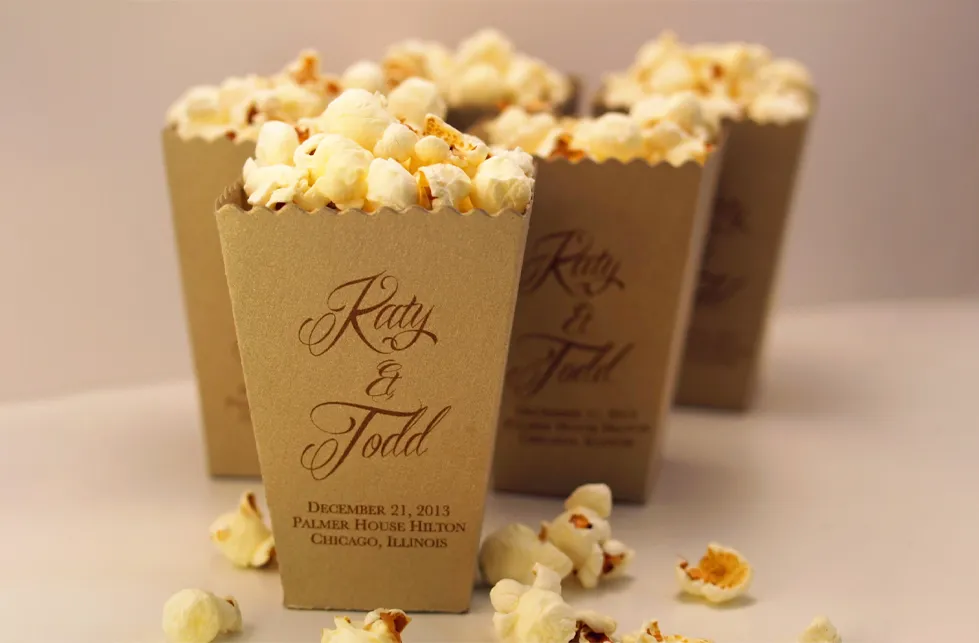 Wedding Popcorn Box