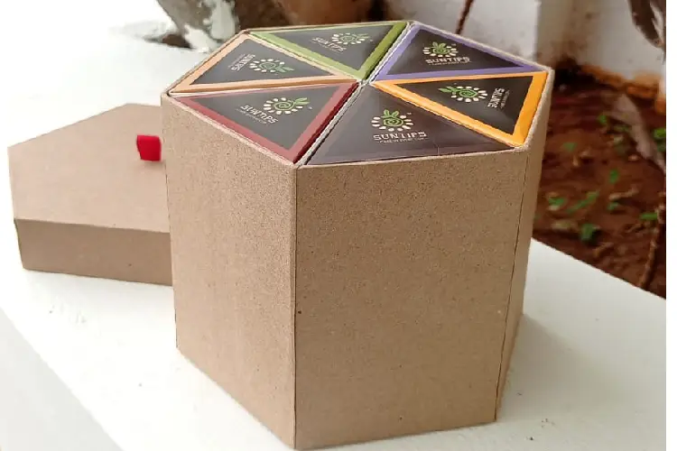 Hexagon Shaped Packaging Box